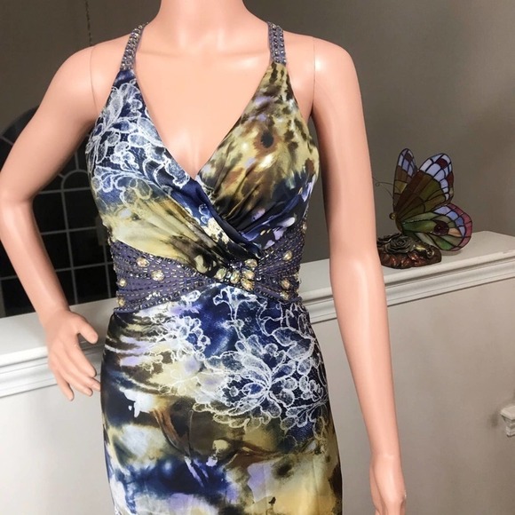 Ig Nite, multi colored halter maxi - Picture 7 of 7